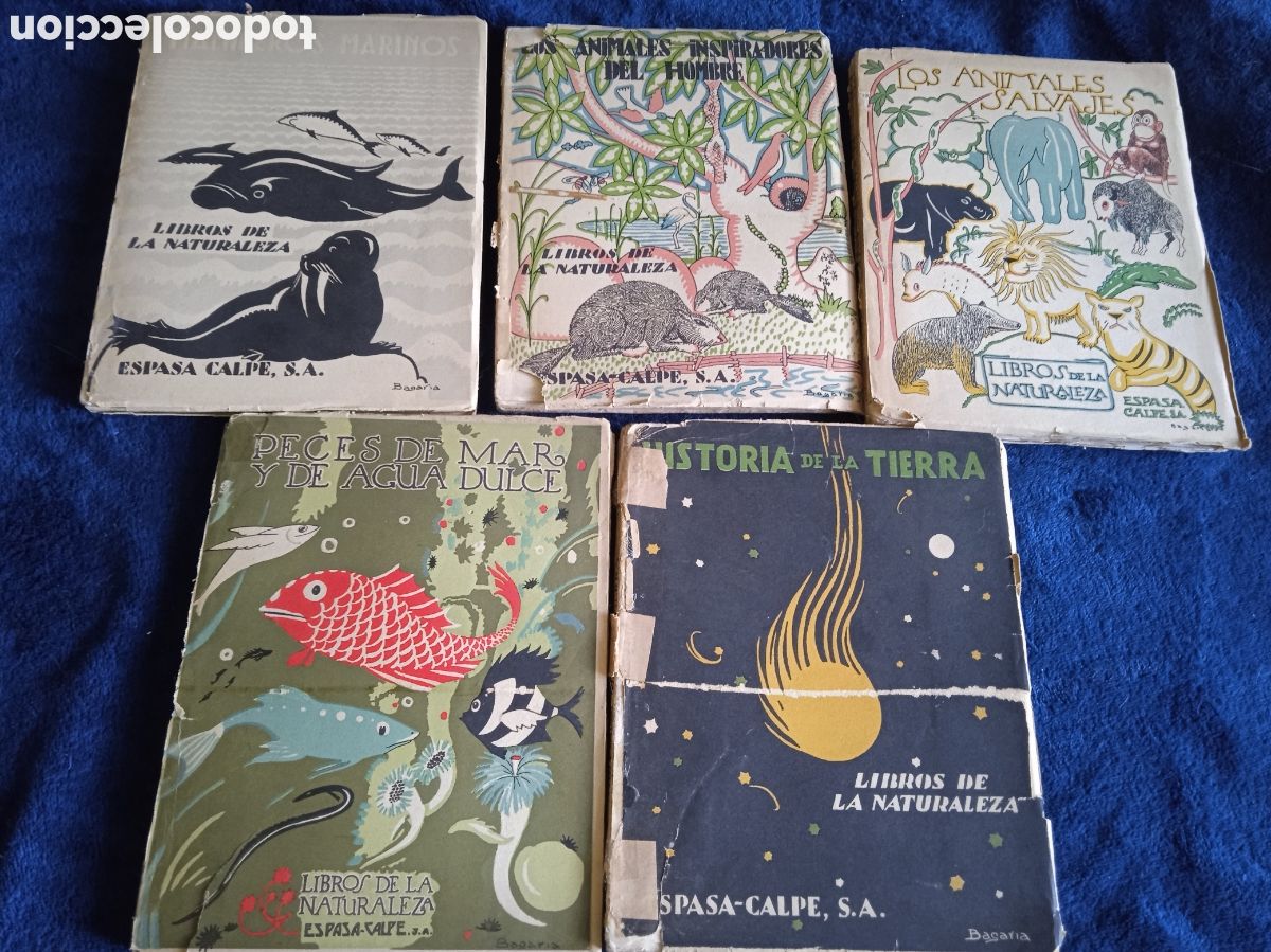 Libros antiguos: LIBROS DE LA NATURALEZA ESPASA CALPE 1929 -LOTE DE 5 LIBROS
