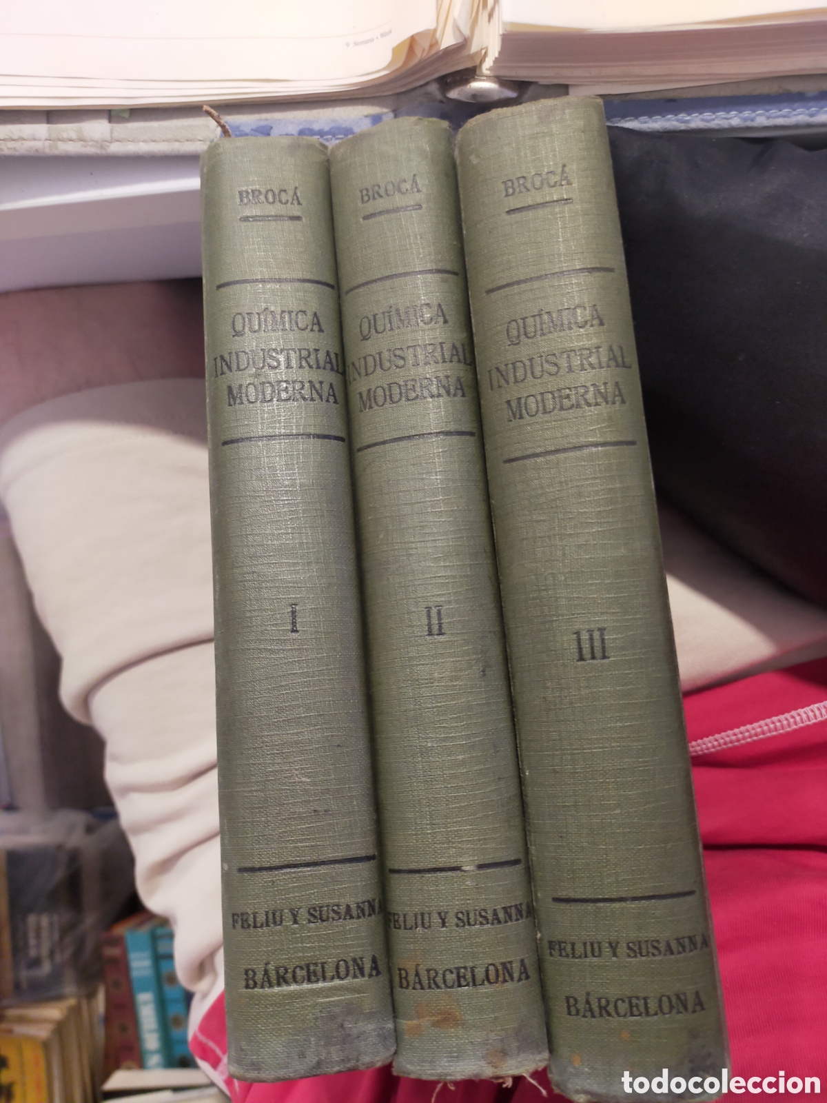 Libros antiguos: TRATADO PR&Aacute;CTICO DE QU&Iacute;MICA INDUSTRIAL MODERNA 3 TOMOS COMPLETA ISAAC J. BROCA DE FELIU Y SUSANNA