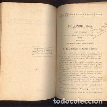 Libros antiguos: Curso de Algebra Elemental Sanchez Ramos Sabras Causape 4&ordf; Edicion Salamanca 1907 PEIFER