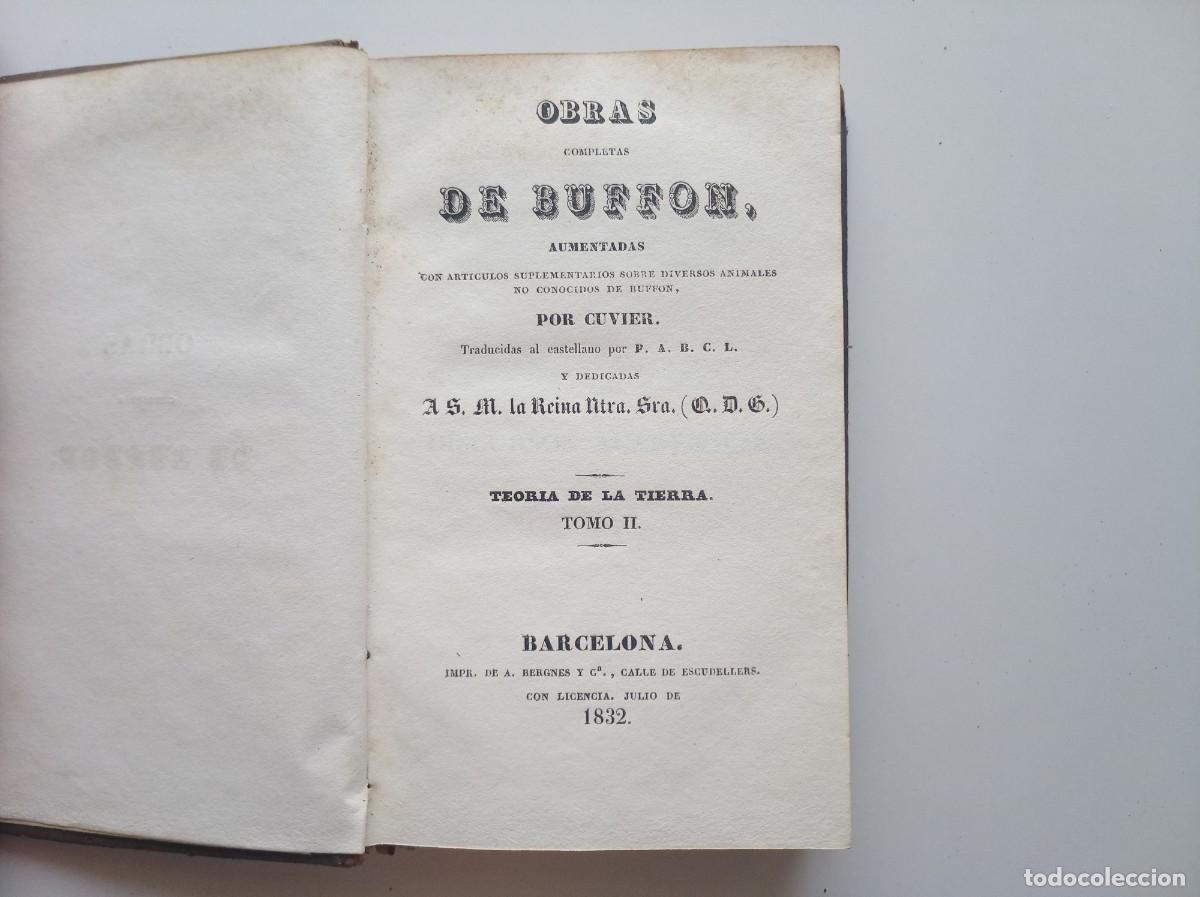 Libros antiguos: OBRAS DE BUFFON. TEORIA DE LA TIERRA. BARCELONA 1832.