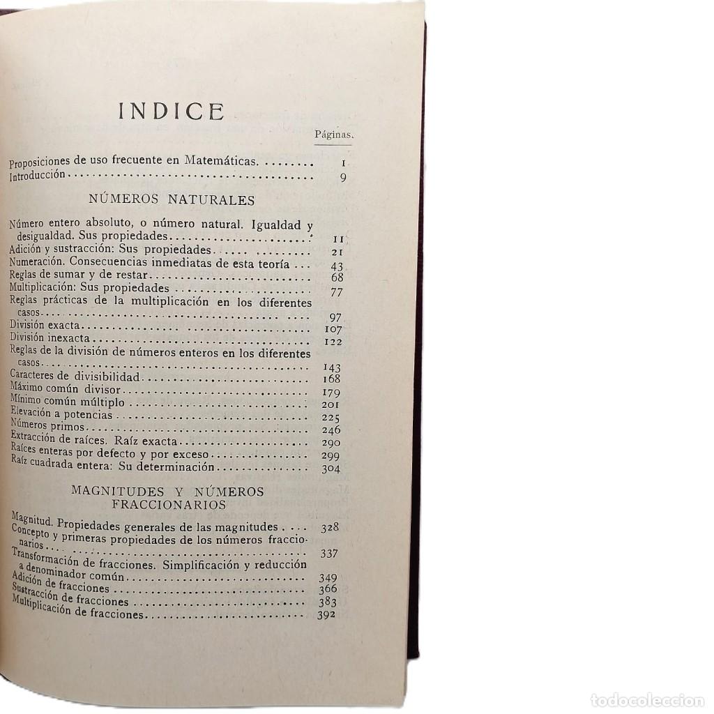 Libros antiguos: ELEMENTOS DE ARITM&Eacute;TICA. Archilla y Salido, Pedro - Foto 2