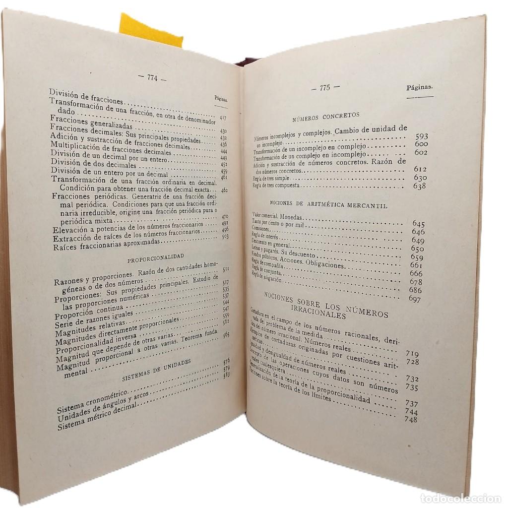 Libros antiguos: ELEMENTOS DE ARITM&Eacute;TICA. Archilla y Salido, Pedro - Foto 3