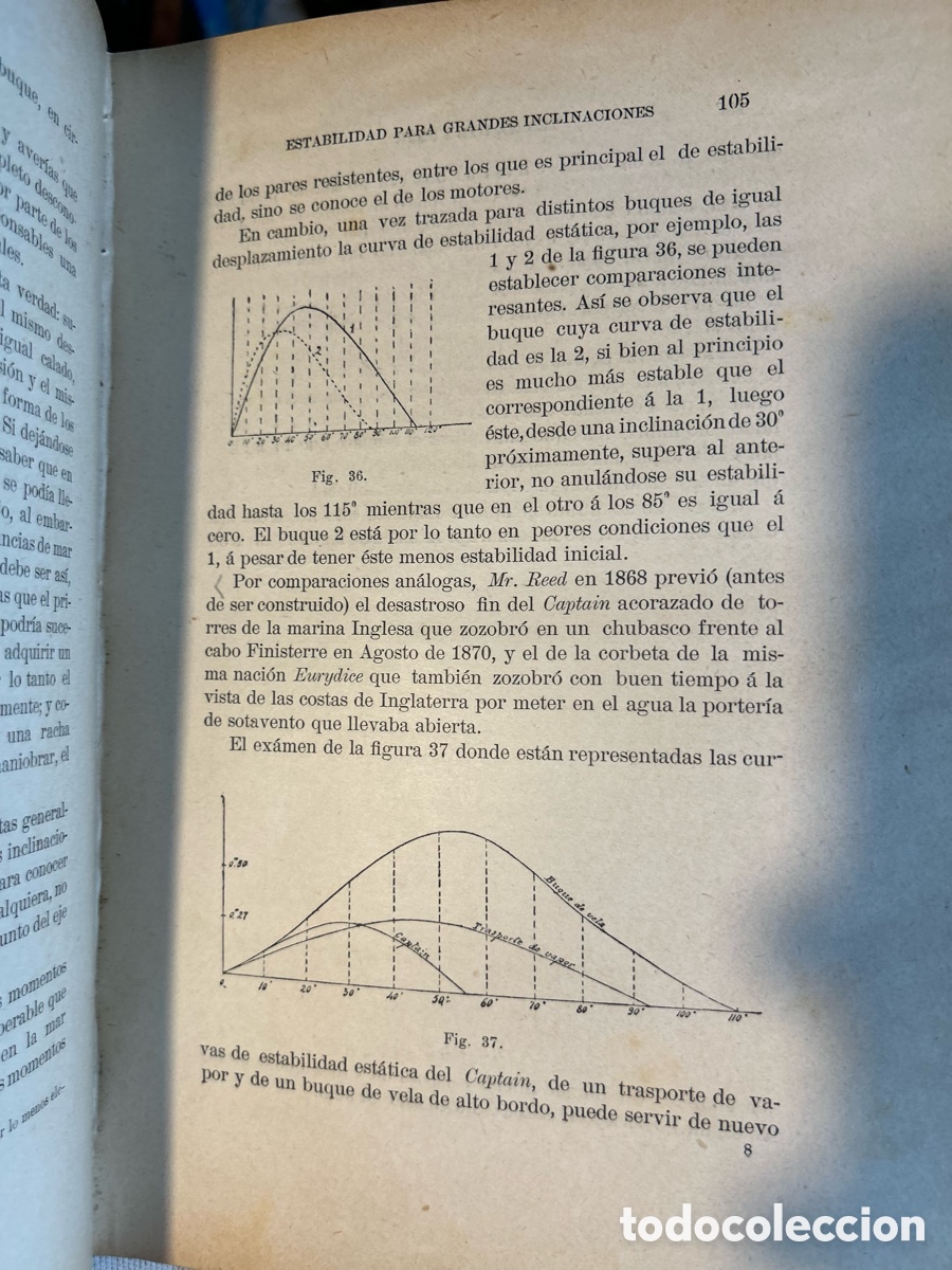 Libros antiguos: TEORIA DEL BUQUE - ANTONIO ROJI - A6 - Foto 6