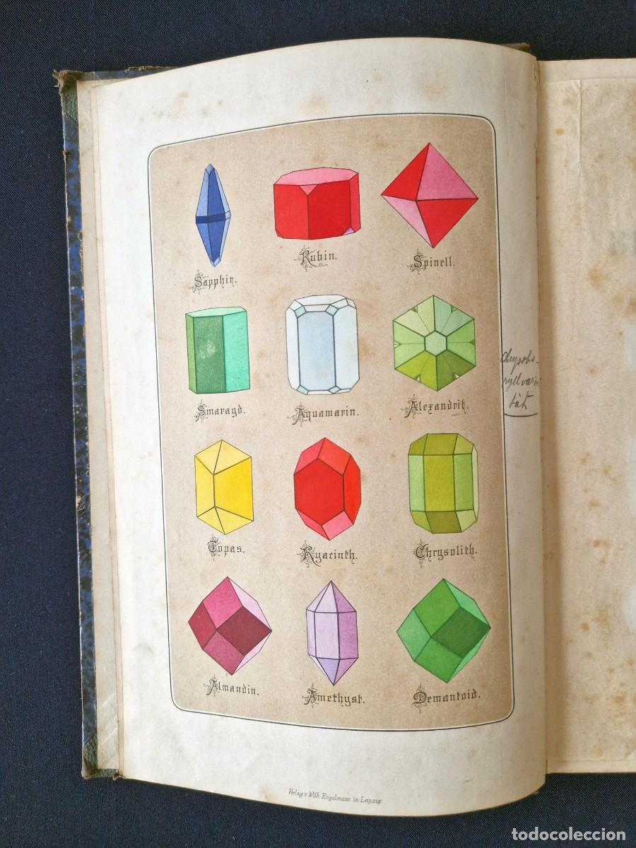 Libros antiguos: P. Groth - Grundriss der Edelsteinkunde (Gemolog&iacute;a) - 1887 - L&aacute;mina en color (Primera edici&oacute;n)