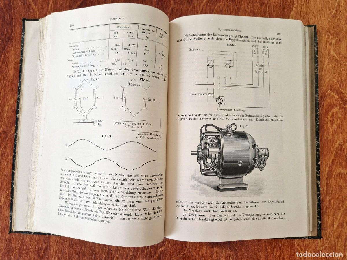 Libros antiguos: G. Knopf - Stromversorgung der Telegraphen - 1910 - Historia Telecomunicaciones