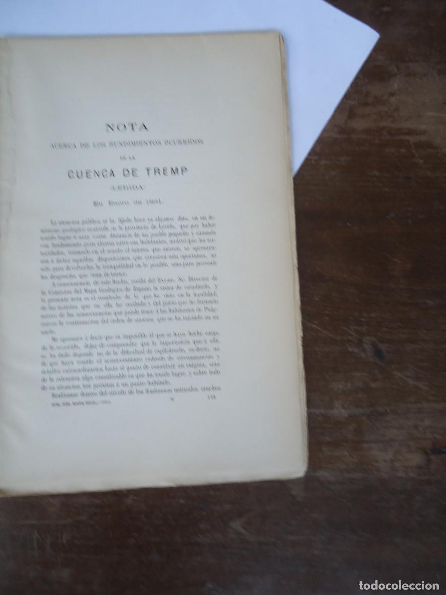 Libros antiguos: Destrucci&oacute;n de Puigcerc&oacute;s Hundimientos ocurridos en la Cuenca de Tremp (L&eacute;rida). Luis M. Vidal 1881