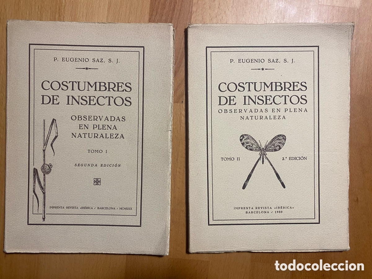 Libros antiguos: Costumbres de insectos: observadas en plena naturaleza. Vol. I y II