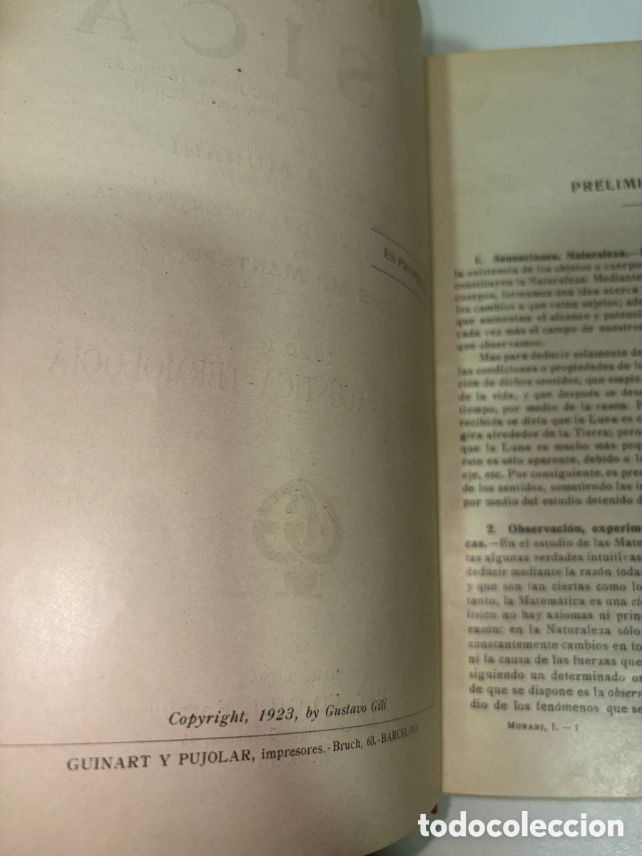 Libros antiguos: Tratado de F&iacute;sica Murani - Foto 9
