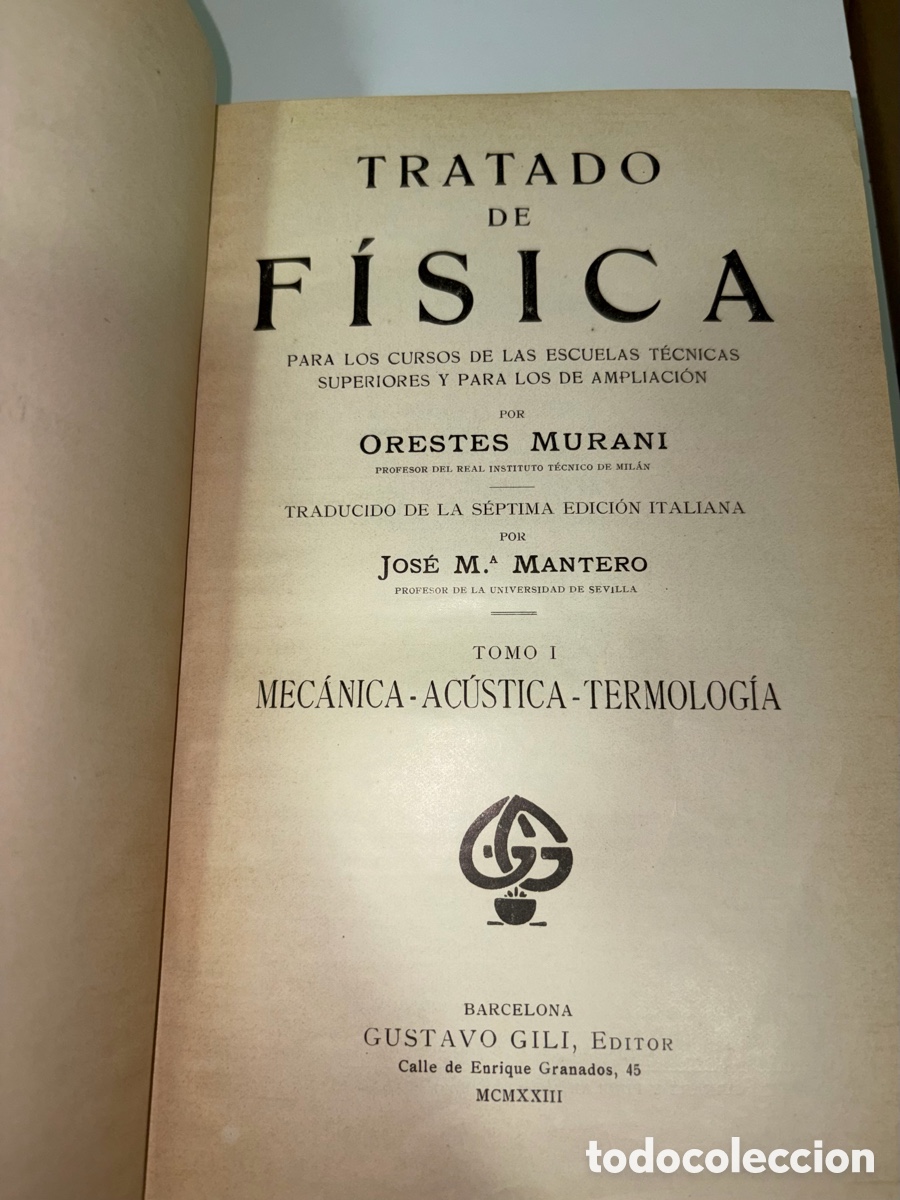 Libros antiguos: Tratado de F&iacute;sica Murani - Foto 10