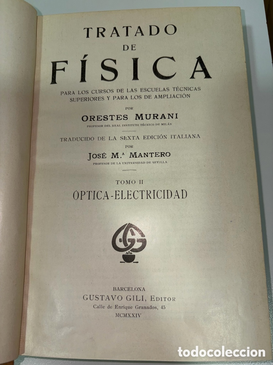 Libros antiguos: Tratado de F&iacute;sica Murani - Foto 14