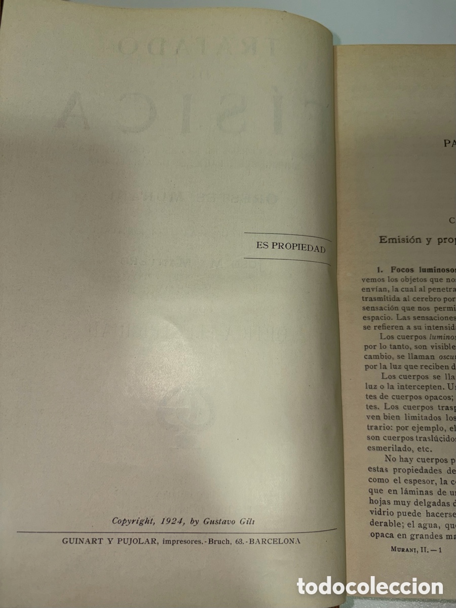 Libros antiguos: Tratado de F&iacute;sica Murani - Foto 15