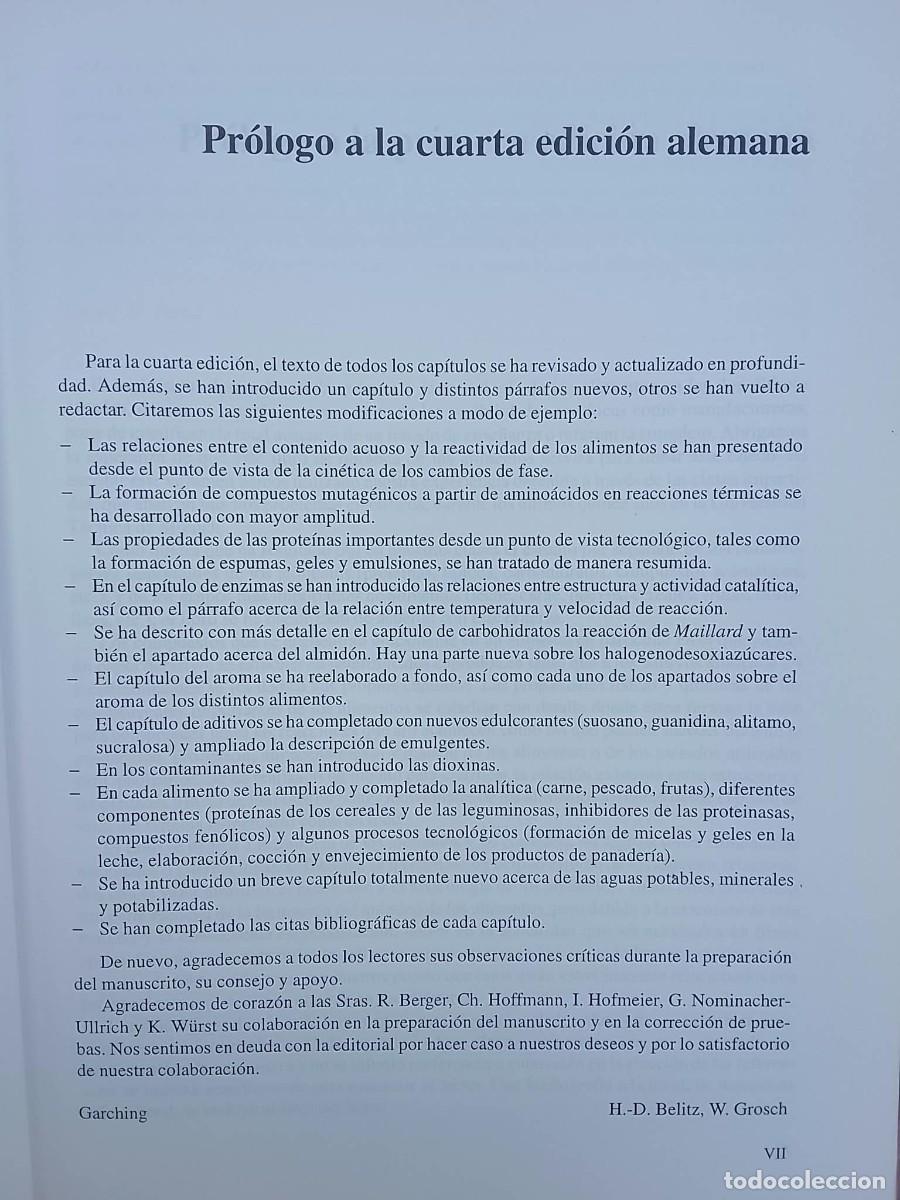 Libros antiguos: QUIMICA DE LOS ALIMENTOS - Foto 3