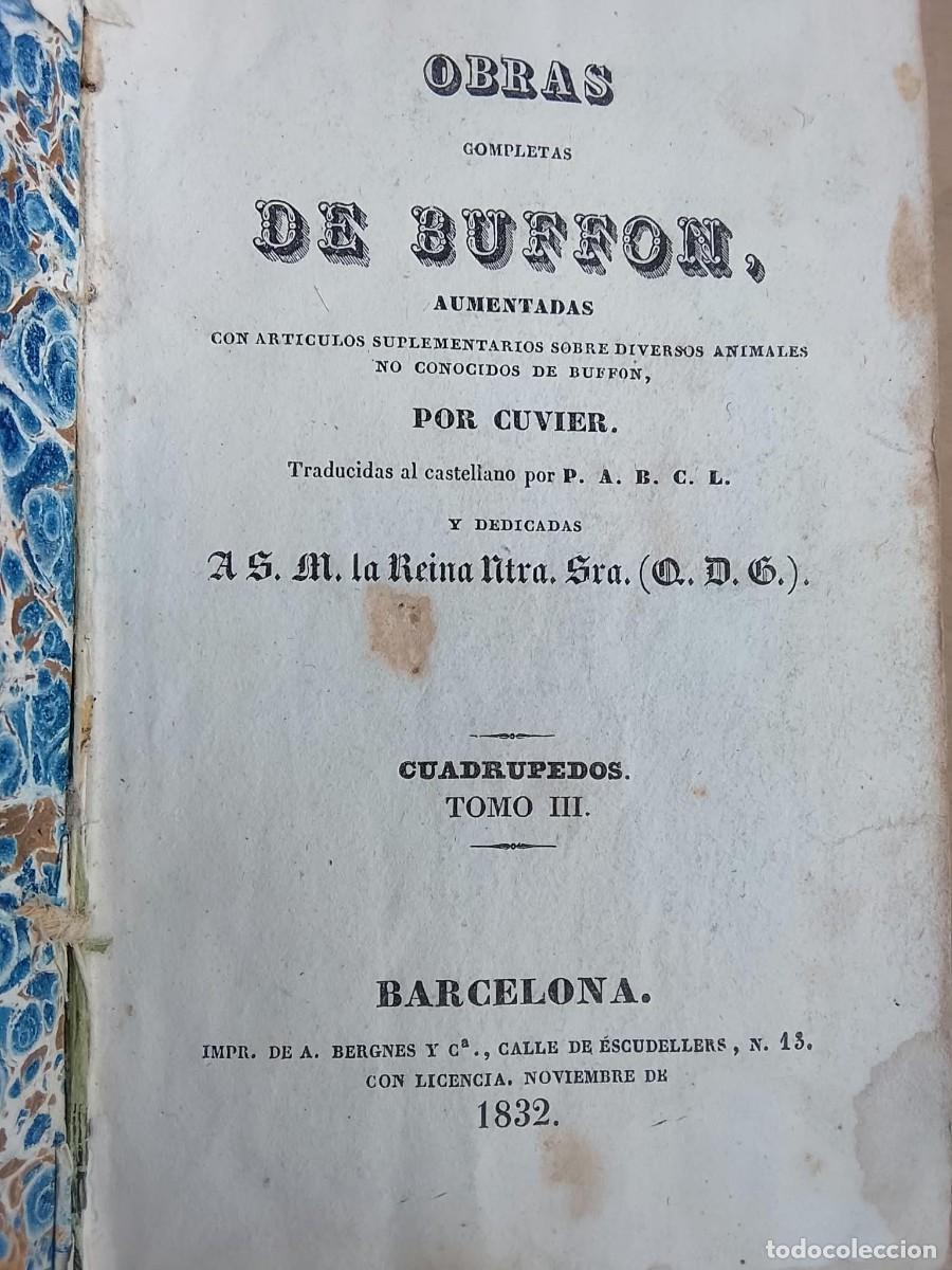 Libros antiguos: OBRAS BUFFON CUADRUPEDOS TOMO 3-4 CUADRUPEDOS -1832