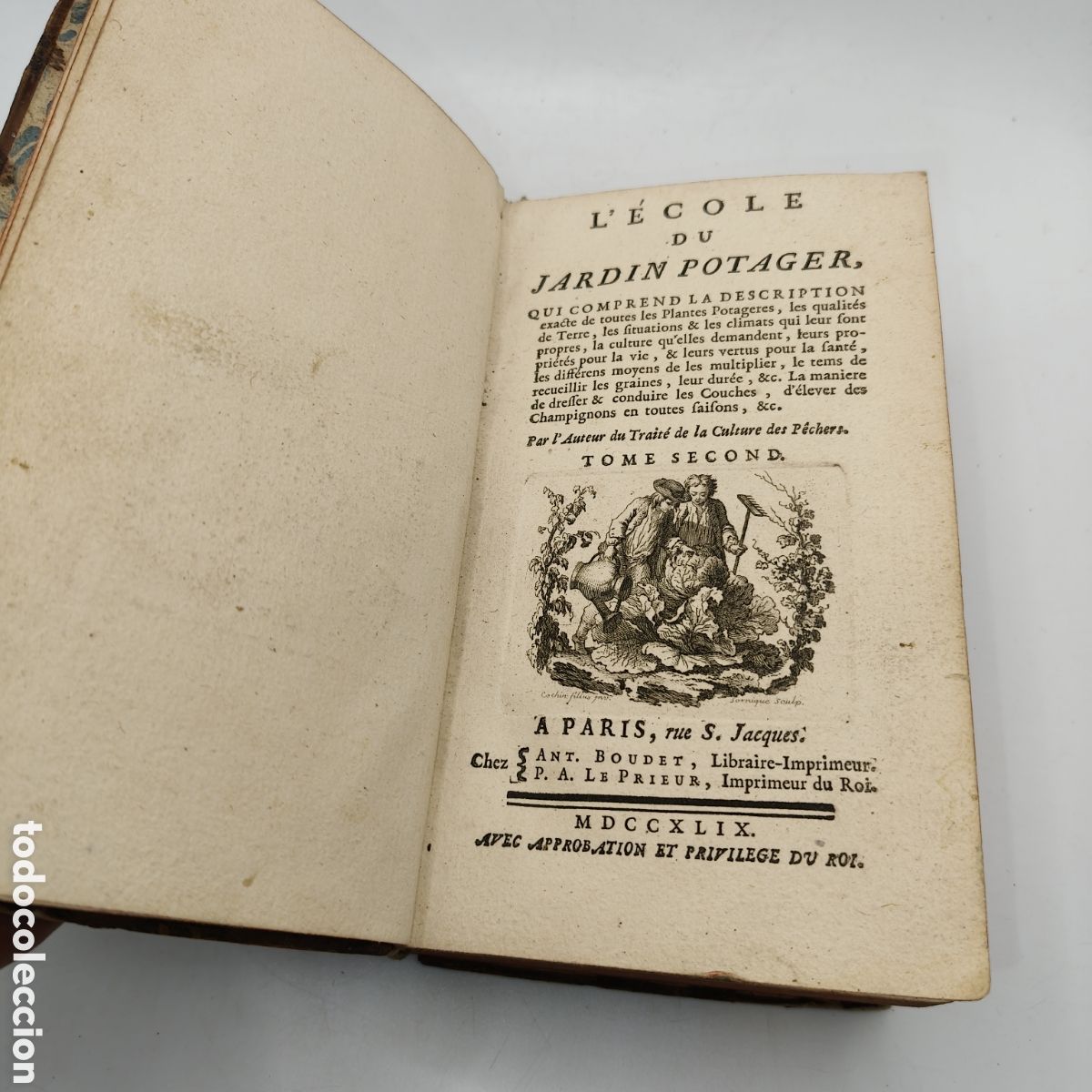Libros antiguos: Gran Tratado de Bot&aacute;nica y Huerta (S. XVIII): &rdquo;L'&Eacute;cole du jardin potager&rdquo; - De Combles