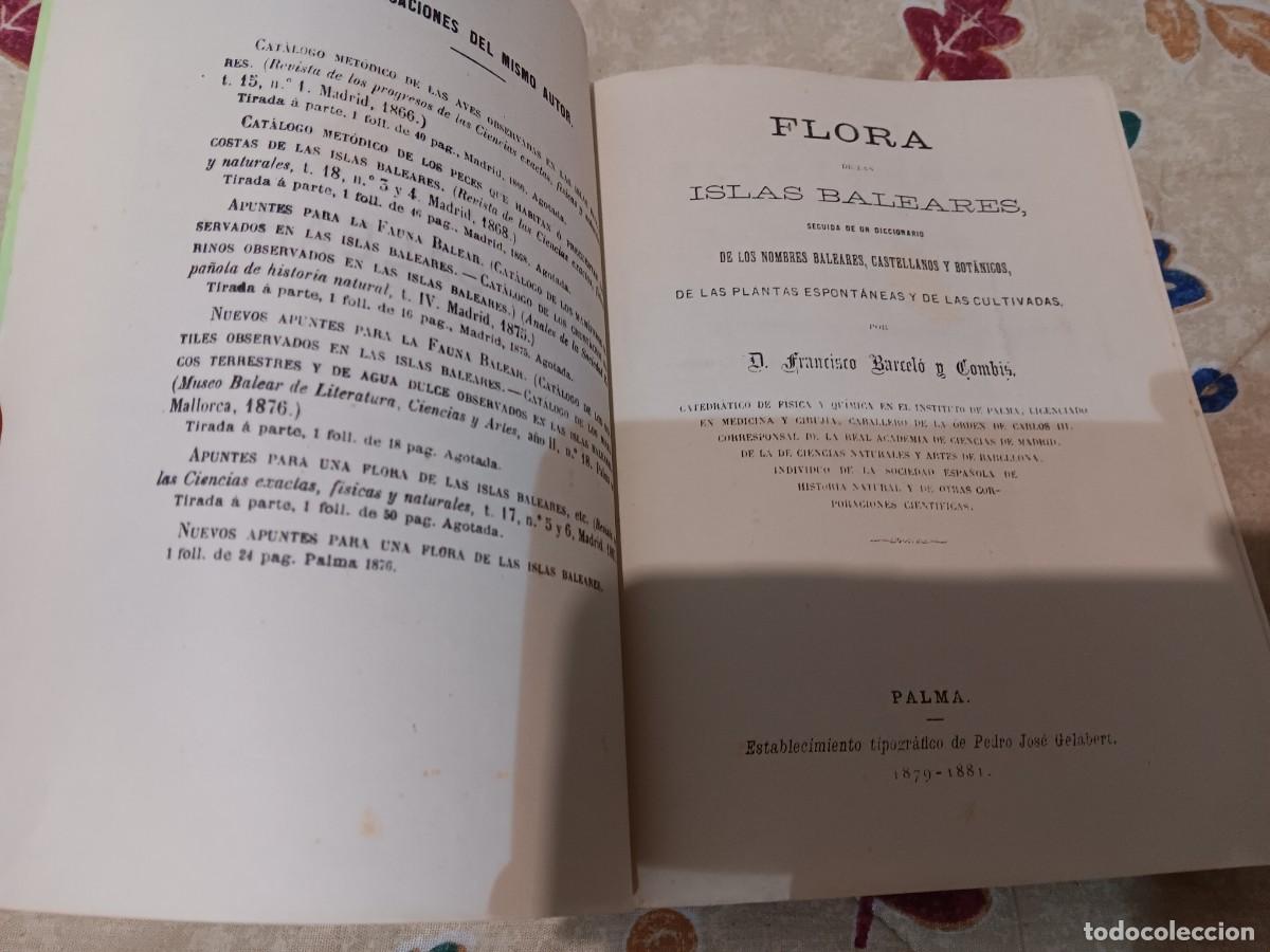 Libros antiguos: Flora de las Islas Baleares 1879-1881 - Foto 4