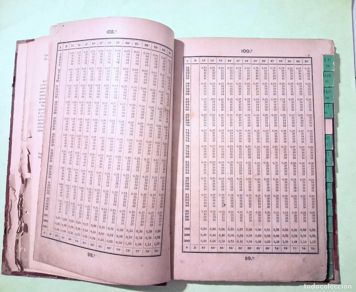 Libros antiguos: Tablas taquimetricas D.J.J. Cuartero 1884 - Foto 5