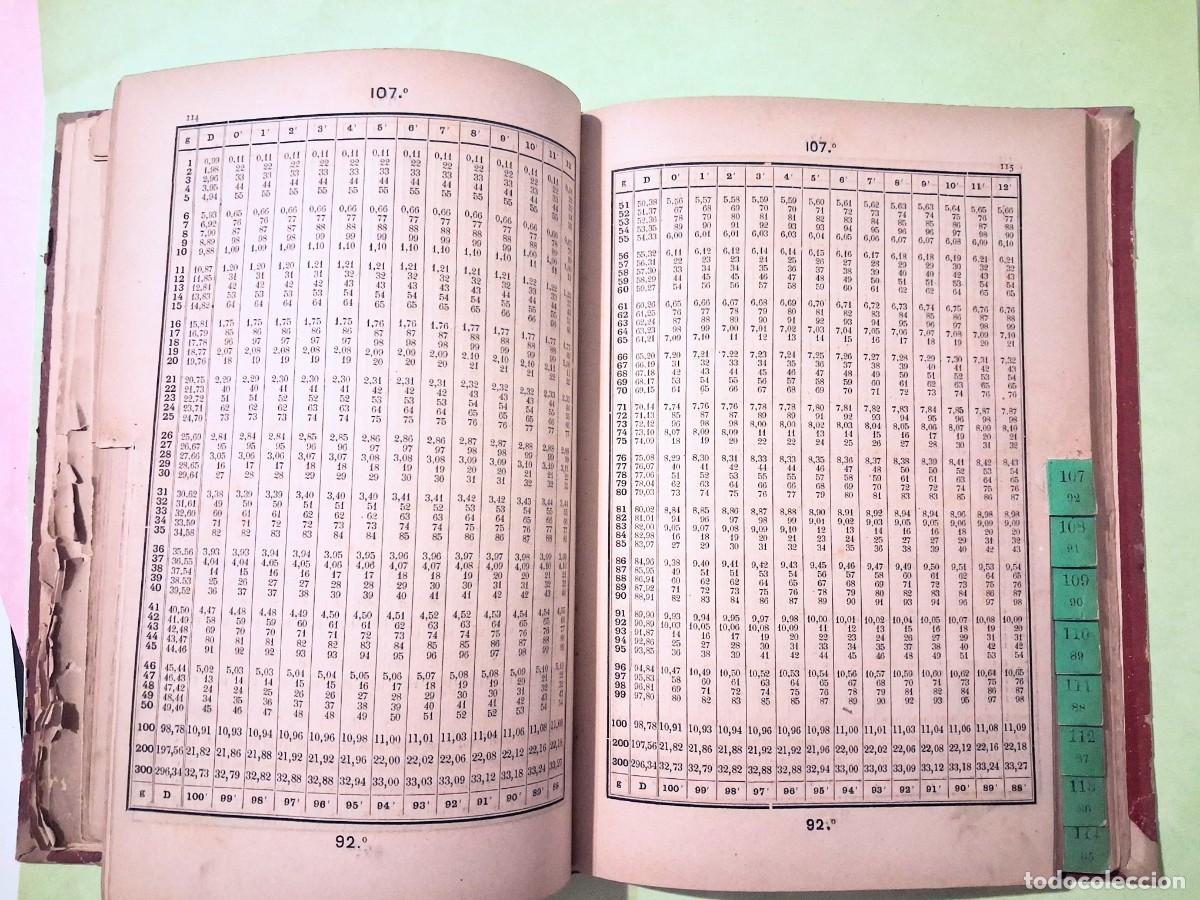 Libros antiguos: Tablas taquimetricas D.J.J. Cuartero 1884 - Foto 6