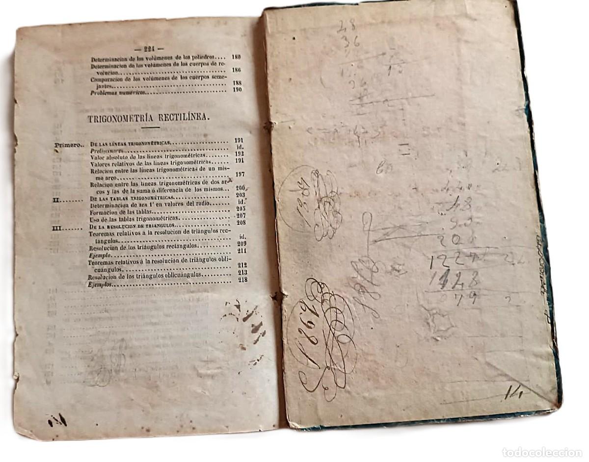 Libros antiguos: Joya Cient&iacute;fica en espa&ntilde;ol: &rdquo;Elementos de Matem&aacute;ticas&rdquo; (1865) - Geometr&iacute;a y Trigonometr&iacute;a - Foto 5