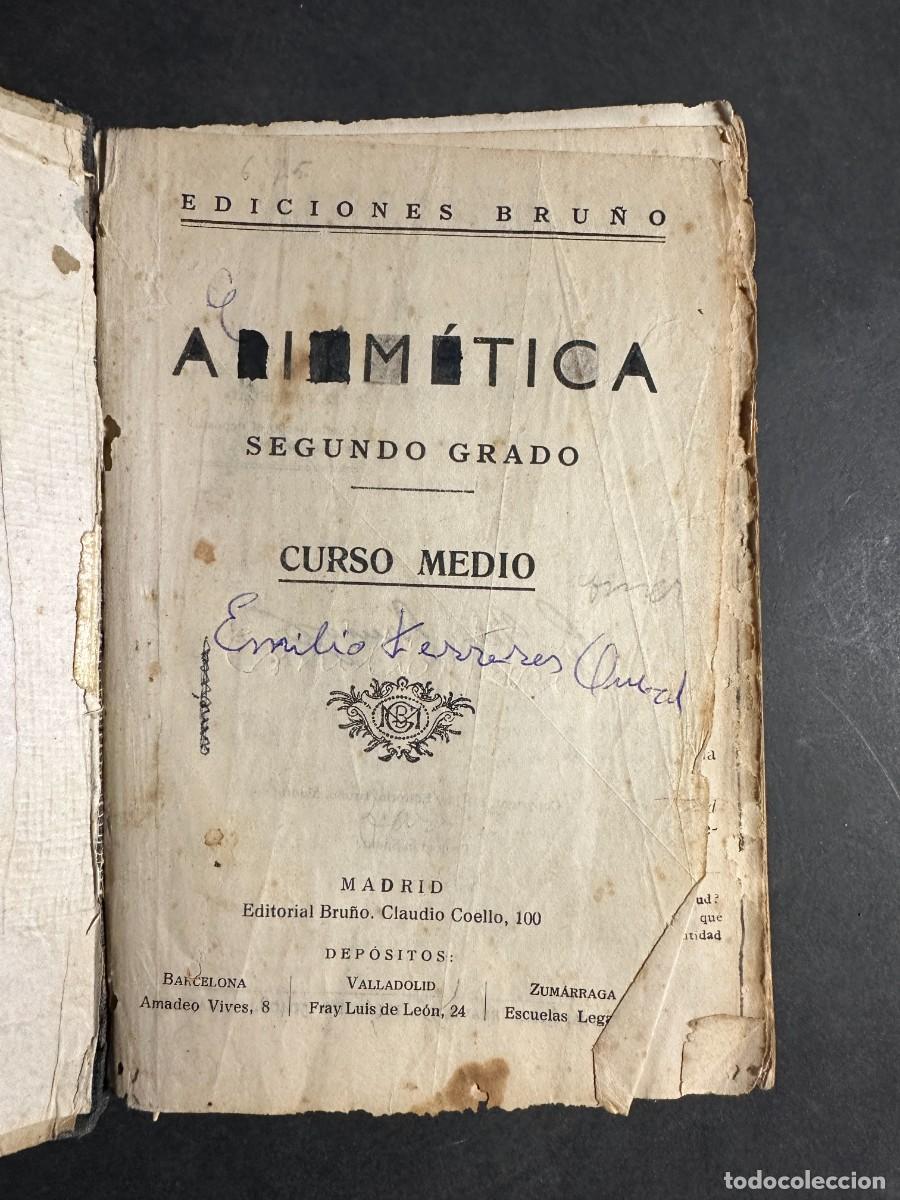 Libros antiguos: ARITMETICA - EDICIONES BRU&Ntilde;O - LIBRO DE ESCUELA - Foto 2
