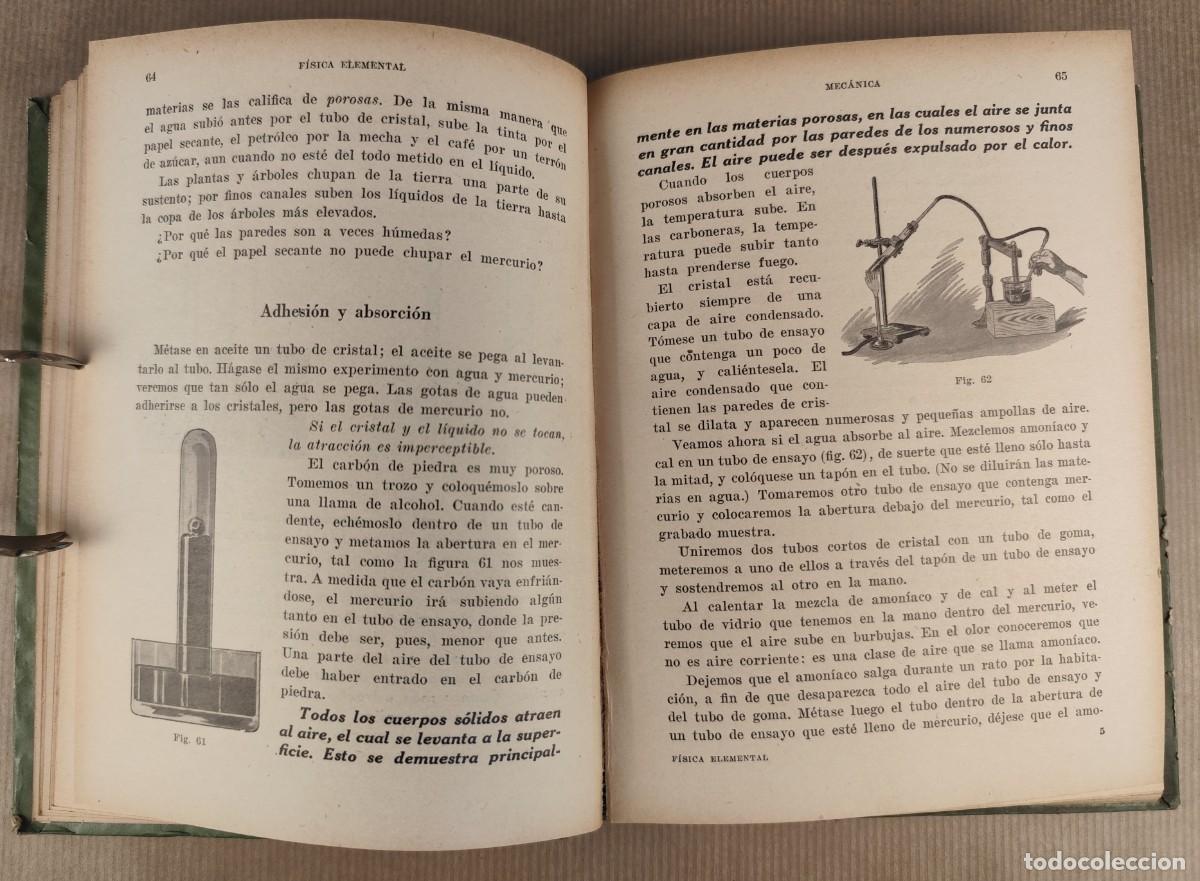Libros antiguos: F&iacute;sica Elemental &ndash; Carlos Manent (1934) - Foto 6