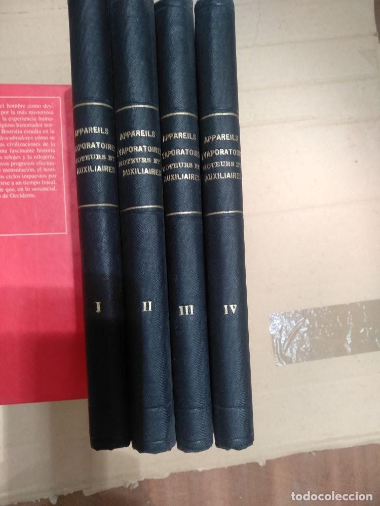 Livros antigos: cours de description appareils evaporatoires moteurs et auxiliares 4 tomos completo, 1914 rr
