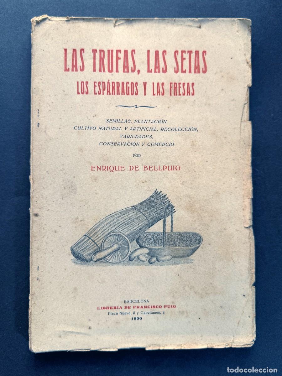 Libros antiguos: LAS TRUFAS, LAS SETAS, LOS ESP&Aacute;RRAGOS Y LAS FRESAS / ENRIQUE DE BELLPUIG / BARCELONA 1930