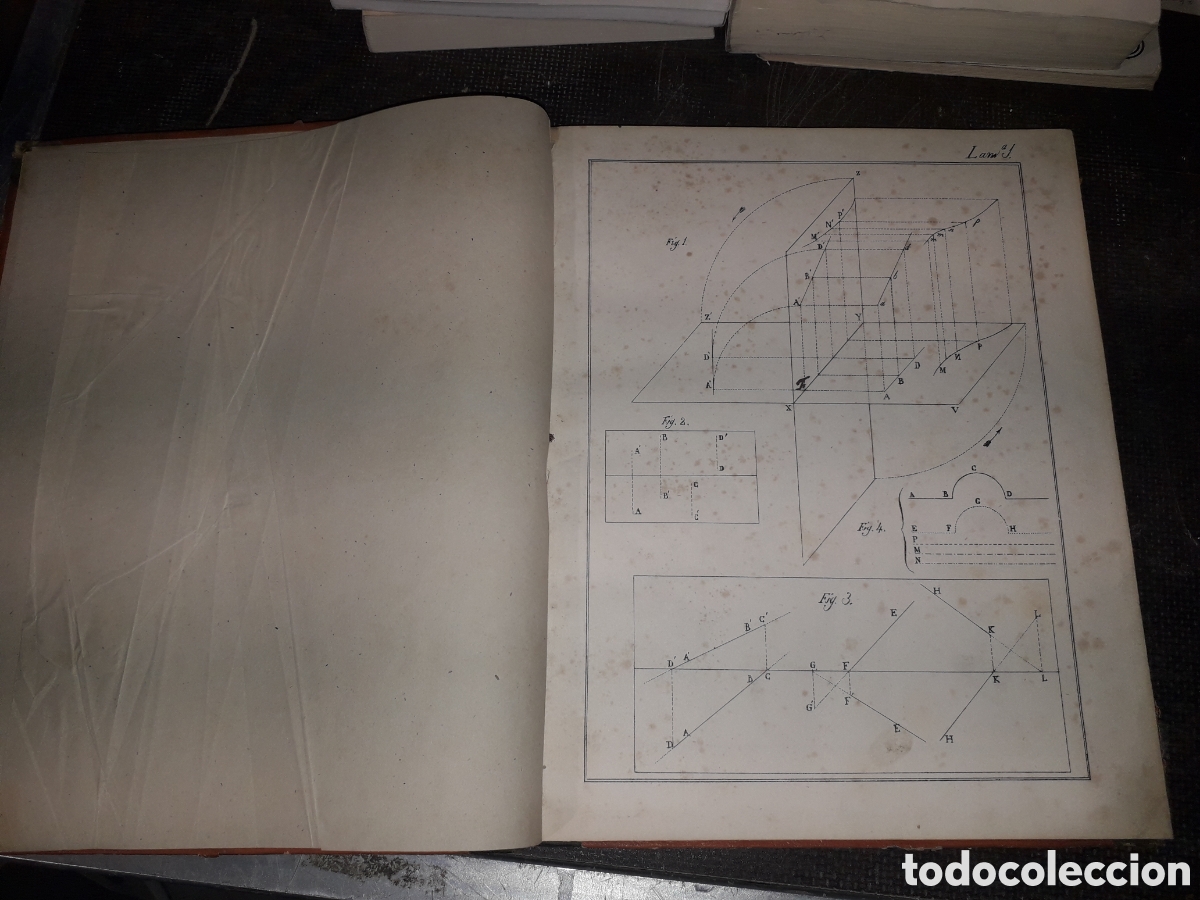 Libros antiguos: LIBRO ANTIGUO CON L&Aacute;MINAS MATEM&Aacute;TICAS....&iquest;? SIN FECHA...NI TITULO