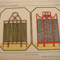 Libros antiguos: LÁMINA ANTIGUA -PROYECTOS PARA BIOMBOS- MIDE 32 X 22CM.COLOR