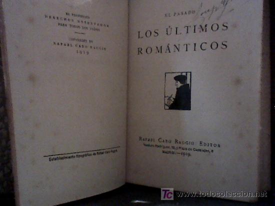 Libros antiguos: los ultimos romanticos (baroja, 1919) - Foto 2