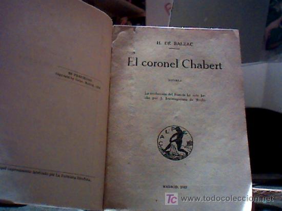 Libros antiguos: el coronel chabert (balzac, 1923) - Foto 2