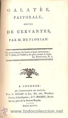 Libros antiguos: CERVANTES &ndash; GALATEA &ndash; A&ntilde;o 1798 - Foto 3