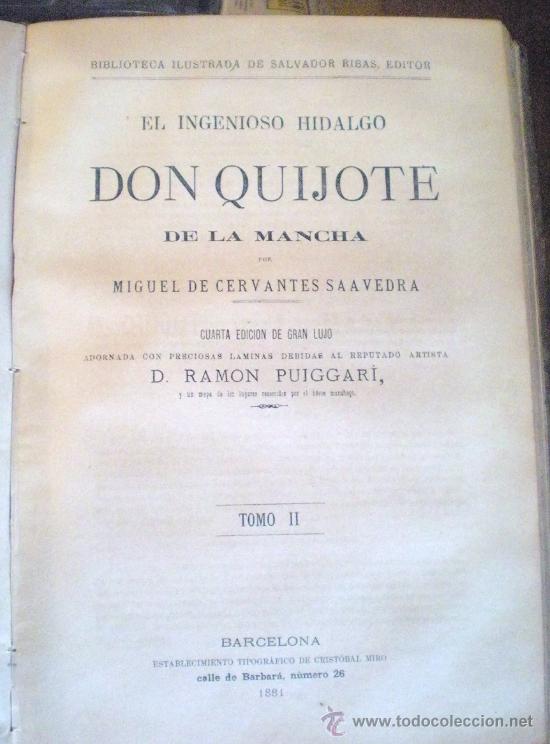 Libros antiguos: QUIJOTE DE LA MANCHA (1881) - Foto 4