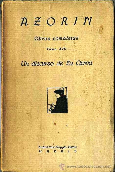 Libros antiguos: AZORIN : UN DISCURSO DE LA CIERVA (1921) - Foto 1