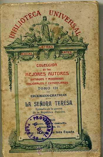 Libros antiguos: ERCKMANN-CHATRIAN : LA SE&Ntilde;ORA TERESA (1919) - Foto 1
