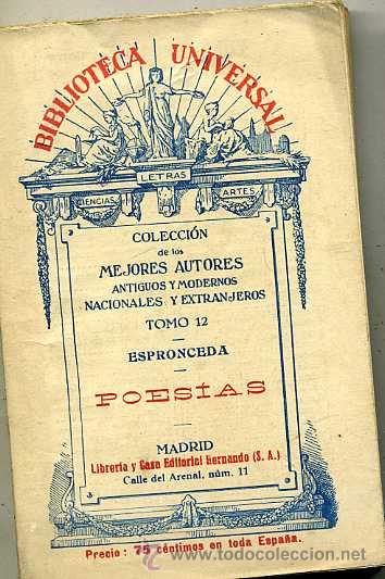 Libros antiguos: ESPRONCEDA . POES&Iacute;AS (1932) - Foto 1