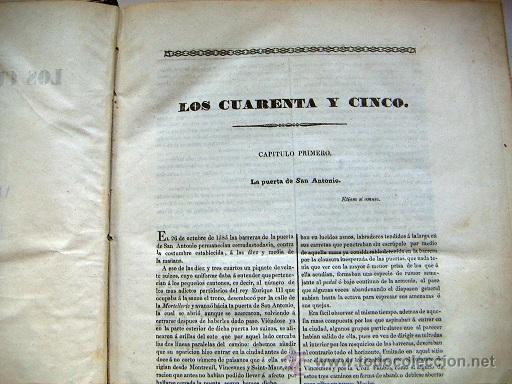 Libros antiguos: los cuarenta y cinco de Alejandro dumas 1847 - Foto 2