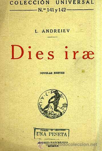 Libros antiguos: L. ANDREIEV : DIES IRAE (CALPE, 1920) - Foto 1