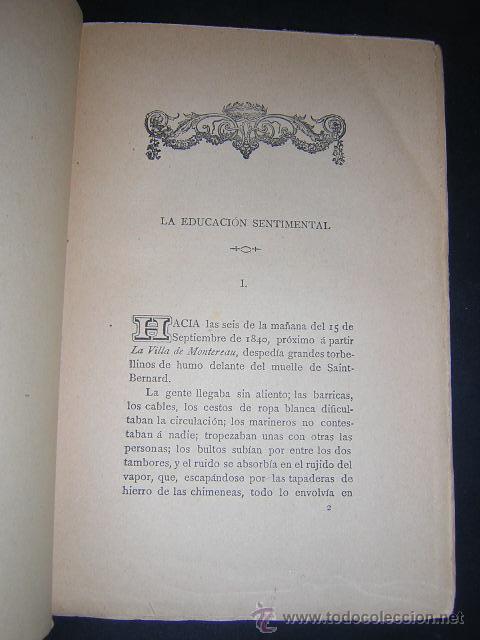 Libros antiguos: 1891 - FLAUBERT - LA EDUCACION SENTIMENTAL - PRIMERA EDICION ESPA&Ntilde;OLA - Foto 4