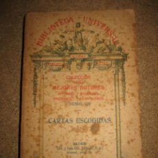 Libros antiguos: CARTAS ESCOGIDAS COLECCION DE LOS MEJORES AUTORES ANTIGUOS Y MODERNOS 