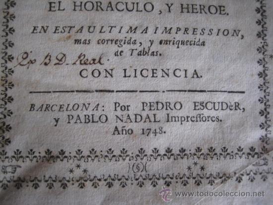 Libros antiguos: EL CRITICOM de BARTOLOME GRACIAN 1748 - Foto 4