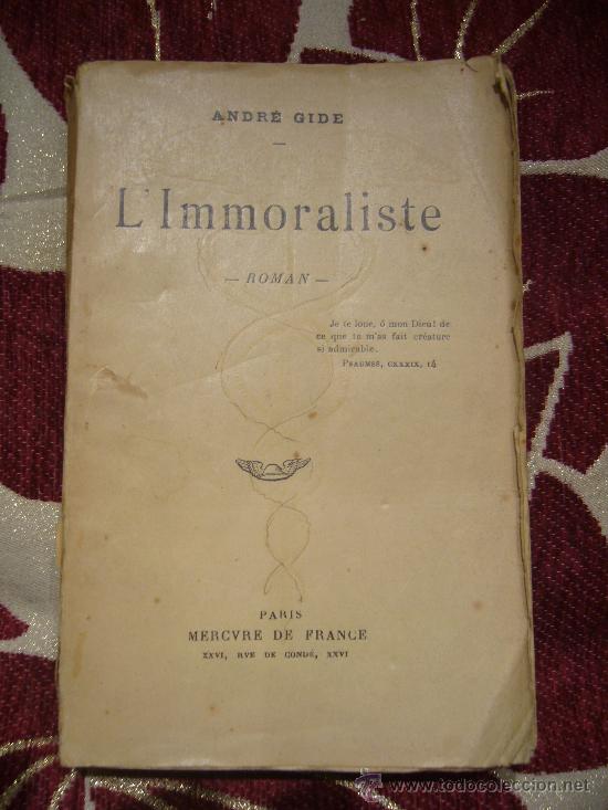 Libros antiguos: &rdquo;LIMMORALISTE&rdquo; DE ANDRE GIDE. 1.917. - Foto 1