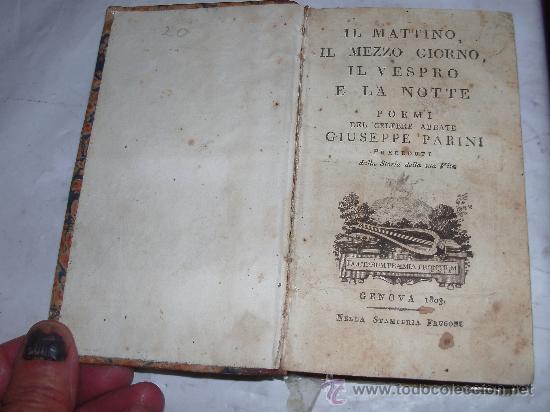 Libros antiguos: GIUSEPPE PARINI - POEMI - Foto 1
