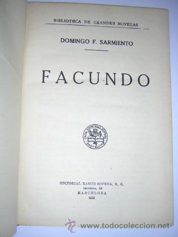 Libros antiguos: 1933 - DOMINGO F. SARMIENTO - FACUNDO - Foto 2