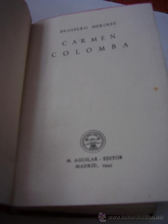 Libros antiguos: Prospero Merimee, Carmen Colomba, Crisol n&ordm; 100 - Foto 2