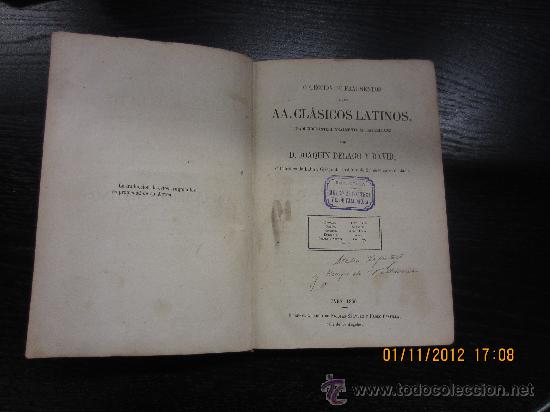 Libros antiguos: AA CLASICOS LATINOS, JOAQUIN DELAGO Y DAVID, 1866 - Foto 1