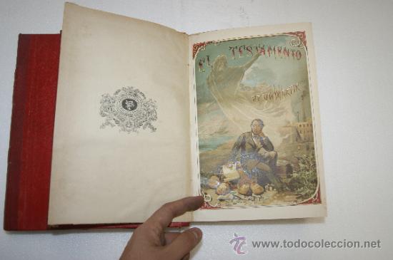 Libros antiguos: 2 tomos. El testamento de un martir. 1885. - Foto 4