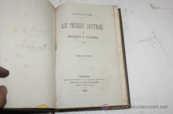 Libros antiguos: 2 tomos. Los pecados capitales. 1865. - Foto 6