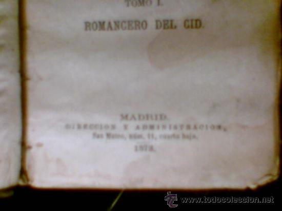 Libros antiguos: Libro Romancero del Cid  Biblioteca Universal 1872  atentamente - Foto 7