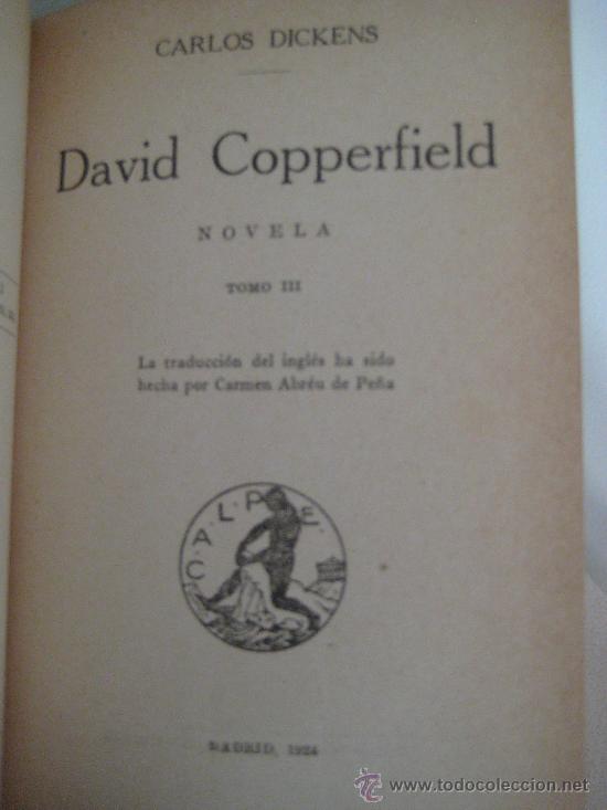 Libros antiguos: Carlos Dickens ( David Copperfield) 4 tomos 1924 - Foto 4
