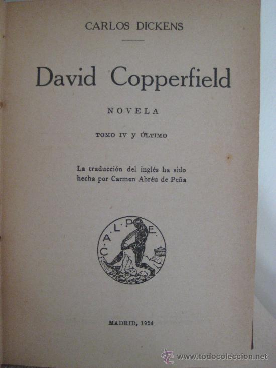 Libros antiguos: Carlos Dickens ( David Copperfield) 4 tomos 1924 - Foto 5